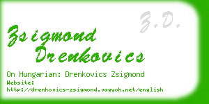 zsigmond drenkovics business card